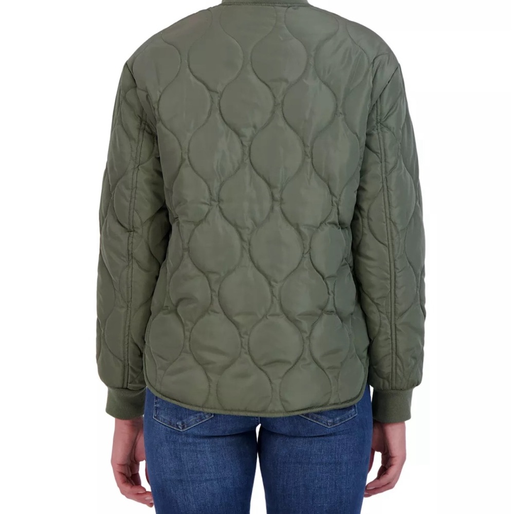 NEW-Sebby collection - Women's Quilted Short Jacket. Color-Sage- Size M - Picture 3 of 13
